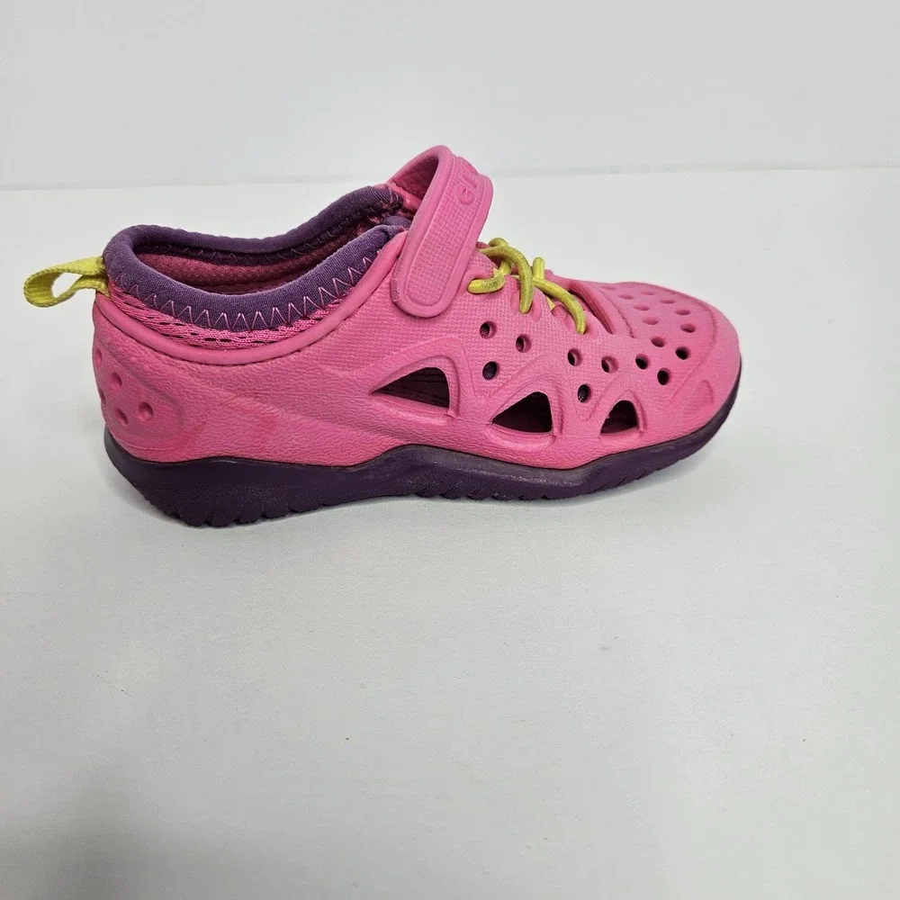Children's Crocs Size 7 Pink Purple Yellow Girls‎ Kids Shoes